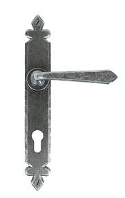 View 33068 - Pewter Cromwell Lever Espag. Lock Set - FTA offered by HiF Kitchens