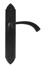 Added Black Gothic Curved Sprung Lever Latch Set To Basket
