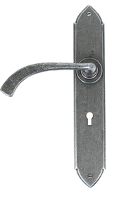 Added 33634 - Pewter Gothic Curved Sprung Lever Lock Set - FTA To Basket