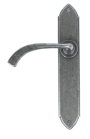 View 33635 - Pewter Gothic Curved Sprung Lever Latch Set - FTA offered by HiF Kitchens