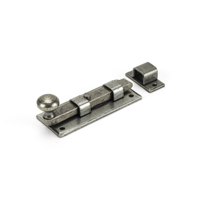 View 33720 - Pewter 4'' Straight Knob Bolt - FTA offered by HiF Kitchens