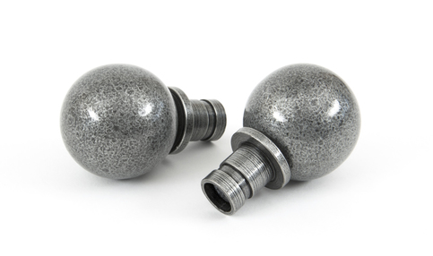 Added 33734 - Pewter Ball Curtain Finial (pair) - FTA To Basket