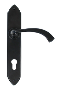 View Black Gothic Curved Lever Espag. Lock Set offered by HiF Kitchens