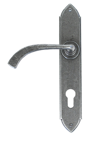 View Pewter Gothic Curved Lever Espag. Lock Set offered by HiF Kitchens