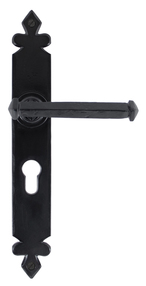 View 33827 - Black Tudor Lever Euro Lock Set - FTA offered by HiF Kitchens