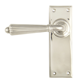 View 45323 - Polished Nickel Hinton Lever Latch Set - FTA offered by HiF Kitchens