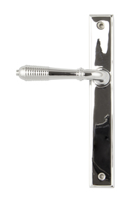 View 45426 - Polished Chrome Reeded Slimline Lever Latch Set - FTA offered by HiF Kitchens