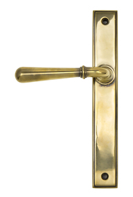 View 45429 - Aged Brass Newbury Slimline Lever Latch Set FTA offered by HiF Kitchens