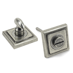 View 45754 - Pewter Round Thumbturn Set (Square) - FTA offered by HiF Kitchens