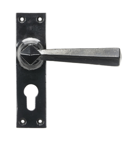 View 45759 - Black Straight Lever Euro Lock Set - FTA offered by HiF Kitchens