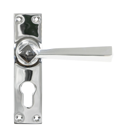 View Polished Chrome Straight Lever Euro Lock Set offered by HiF Kitchens