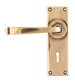 View 45787 - Polished Bronze Avon Lever Lock Set - FTA offered by HiF Kitchens
