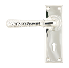 View 46217 - Polished Nickel Hammered Newbury Lever Lock Set - FTA offered by HiF Kitchens