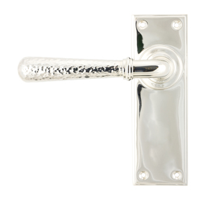 View Polished Nickel Hammered Newbury Lever Latch Set offered by HiF Kitchens