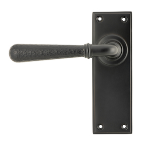 View 46222 - Aged Bronze Hammered Newbury Lever Latch Set FTA offered by HiF Kitchens