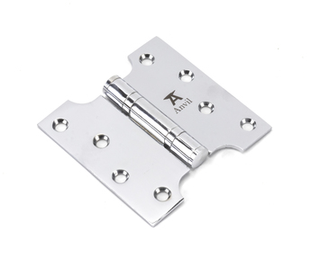 View 49557 - Polished Chrome 4'' x 2'' x 4'' Parliament Hinge (pair) ss - FTA offered by HiF Kitchens