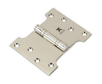 View 49564 - Polished Nickel 4'' x 3'' x 5'' Parliament Hinge (pair) ss - FTA offered by HiF Kitchens
