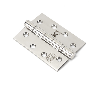 View 49574 - Polished SS 4'' Ball Bearing Butt Hinge (pair) - FTA offered by HiF Kitchens