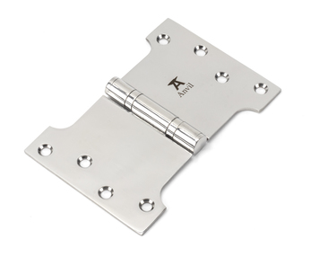 View 49579 - Polished SS 4'' x 4'' x 6'' Parliament Hinge (pair) - FTA offered by HiF Kitchens