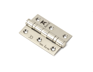 View 49581 - Polished Nickel 3'' Ball Bearing Butt Hinge (pair) ss - FTA offered by HiF Kitchens