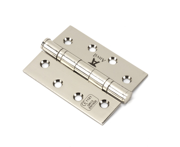 View 49582 - Polished Nickel 4'' Ball Bearing Butt Hinge (pair) ss - FTA offered by HiF Kitchens