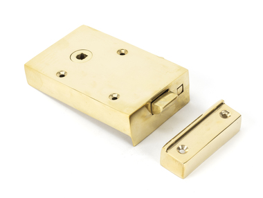 View 83570 - Polished Brass Left Hand Bathroom Latch - FTA offered by HiF Kitchens
