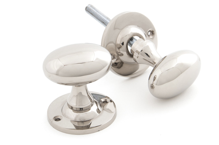 View 83629 - Polished Nickel Oval Mortice/Rim Knob Set - FTA offered by HiF Kitchens