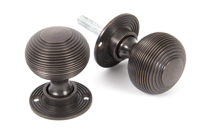 View 83947 - Aged Bronze Heavy Beehive Mortice/Rim Knob Set FTA offered by HiF Kitchens