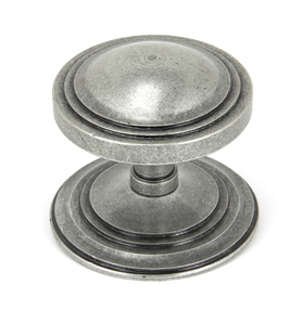 View 90069 - Pewter Art Deco Centre Door Knob - FTA offered by HiF Kitchens