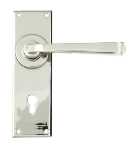 View 90360 - Polished Nickel Avon Lever Lock Set - FTA offered by HiF Kitchens
