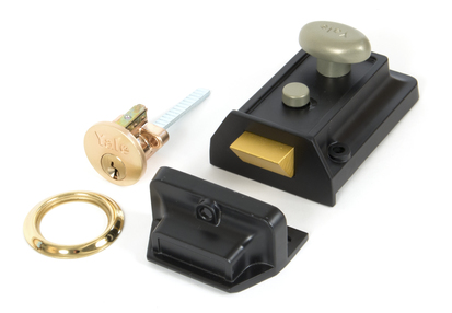 View 91093 - Black Traditional Case Night Latch - FTA offered by HiF Kitchens