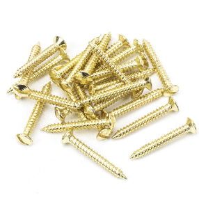 View 91268 - Polished Brass SS 8x1½'' Countersunk Raised Head Screws (25) - FTA offered by HiF Kitchens