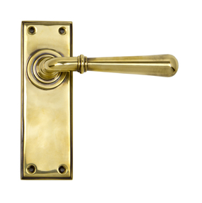 View 91415 - Aged Brass Newbury Lever Latch Set FTA offered by HiF Kitchens