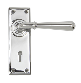 View 91421 - Polished Chrome Newbury Lever Lock Set - FTA offered by HiF Kitchens