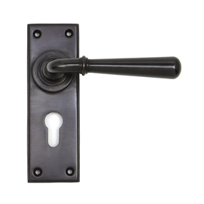 View 91438 - Aged Bronze Newbury Lever Euro Set - FTA offered by HiF Kitchens
