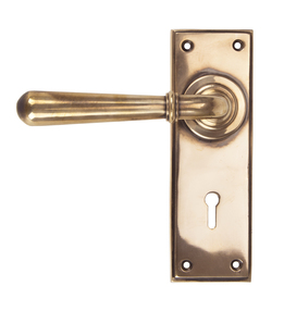 View 91919 - Polished Bronze Newbury Lever Lock Set - FTA offered by HiF Kitchens