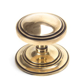 View 91946 - Polished Bronze Art Deco Centre Door Knob - FTA offered by HiF Kitchens