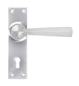 View 91967 - Satin Chrome Straight Lever Lock Set - FTA offered by HiF Kitchens