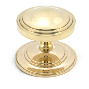 View 46553 - Polished Brass Art Deco Centre Door Knob - FTA offered by HiF Kitchens