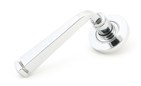 View 49949 - Polished Chrome Avon Round Lever on Rose Set (Plain) - Unsprung - FTA offered by HiF Kitchens