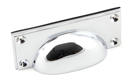 View 45402 - From The Anvil Polished Chrome Art Deco Drawer Pull - FTA offered by HiF Kitchens