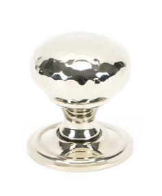 View 46022 - From The Anvil Polished Nickel Hammered Mushroom Cabinet Knob 32mm - FTA offered by HiF Kitchens