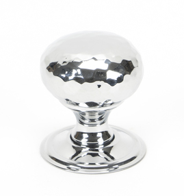 View 46023 - From The Anvil Polished Chrome Hammered Mushroom Cabinet Knob 32mm - FTA offered by HiF Kitchens