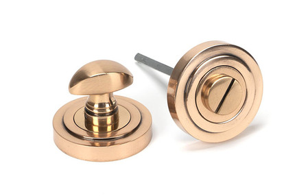View 46110 - Polished Bronze Round Thumbturn Set (Art Deco) - FTA offered by HiF Kitchens