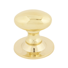 View 83885 - From The Anvil Polished Brass Oval Cabinet Knob 33mm - FTA offered by HiF Kitchens