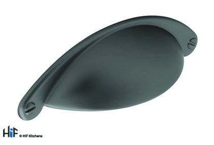 View H1092.64.BS Barton Cup Handle Satin Black 64mm Hole Centre offered by HiF Kitchens