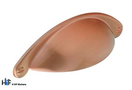 View H1092.64.CO Barton Cup Handle Bright Copper 64mm Hole Centre offered by HiF Kitchens
