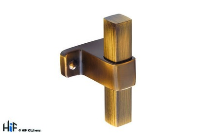 View H1123.60.AGB Dartmouth T-Bar Handle Brass Central Hole Centre offered by HiF Kitchens