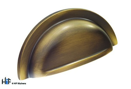 View H1127.76.BR Collingwood Cup Handle Antique Bronze 76mm Hole centre offered by HiF Kitchens