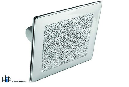 Added K770.32.CH Knob Square Textured 32mm Hole Centres Chrome To Basket